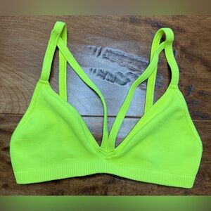 Free People Intimately Neon Yellow Strappy Bralette NWOT